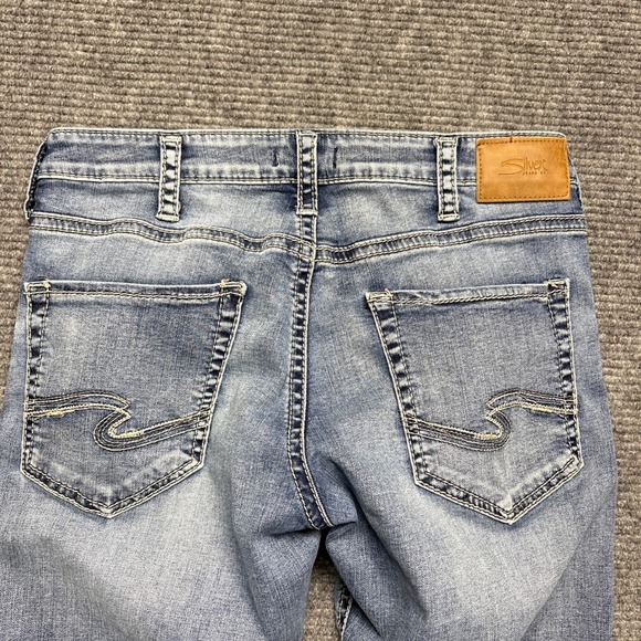 Silver Jeans Co Mens Jeans Western Glove Works Bootcut Blue Wash W34 L32 - Picture 5 of 6